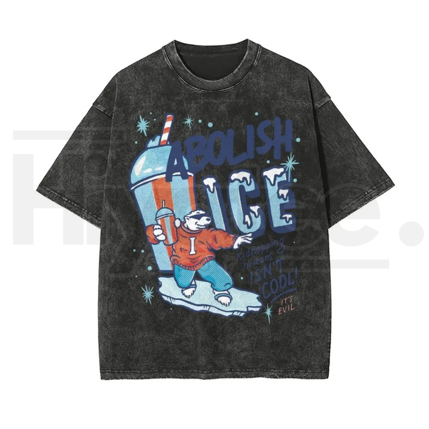 Men's Oversized Retro Washed Stretch Cotton T-Shirt – Short Sleeve Casual Round Neck Streetwear Tee