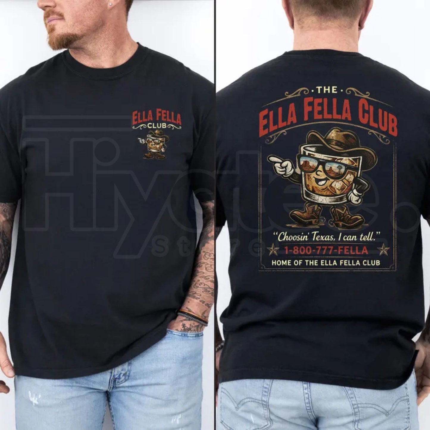 Ella Fella Club Cowboy Whiskey T-Shirt – Western Country Concert Graphic Tee