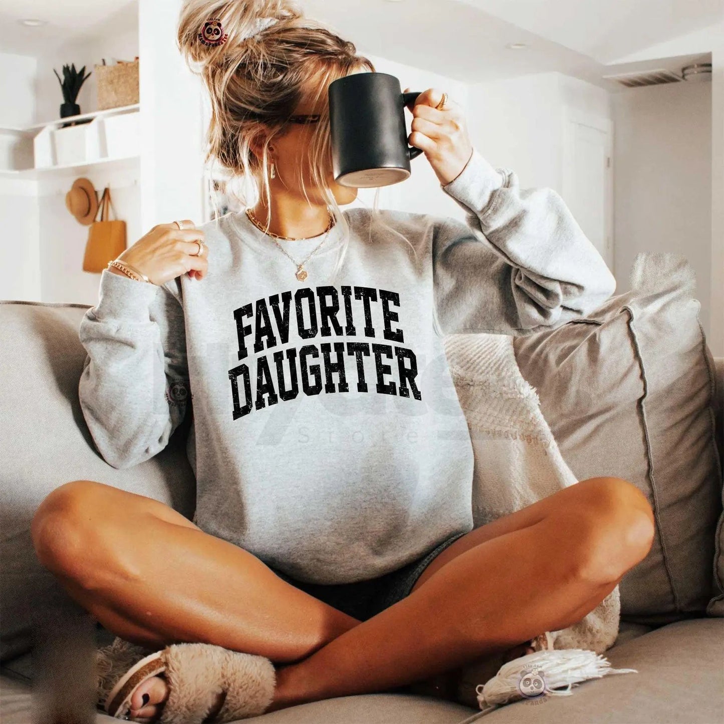 Favorite Daughter Sweatshirt: Awesome Daughter Vintage Crewneck - Funny Gift for Her