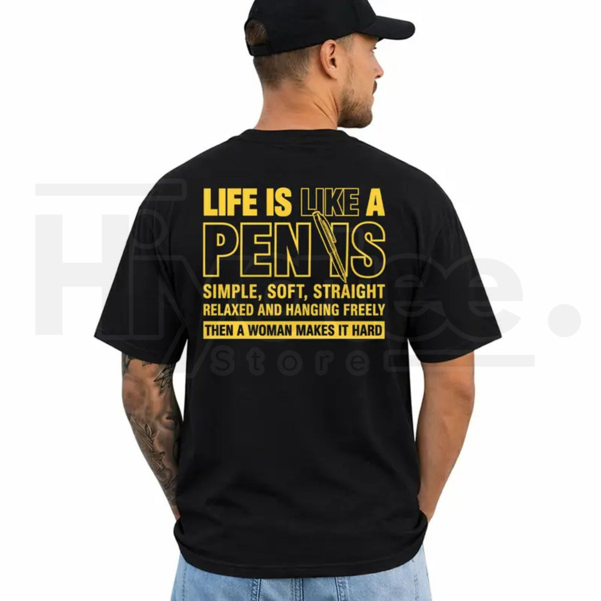 Life Is Like A Pen T-Shirt – Funny Quote Graphic Tee