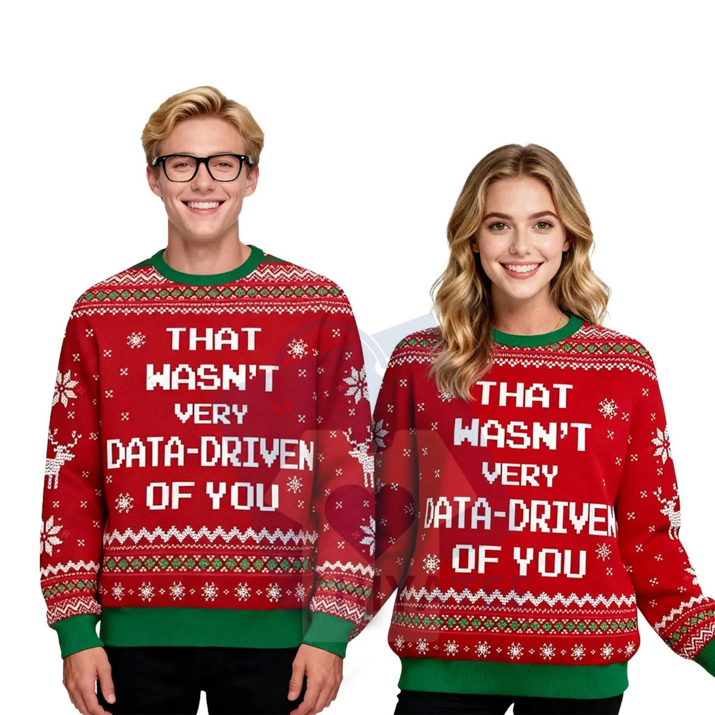 Geeksoutfit Geek Style Ugly Christmas Sweater – Crew Neck Long Sleeve Knit