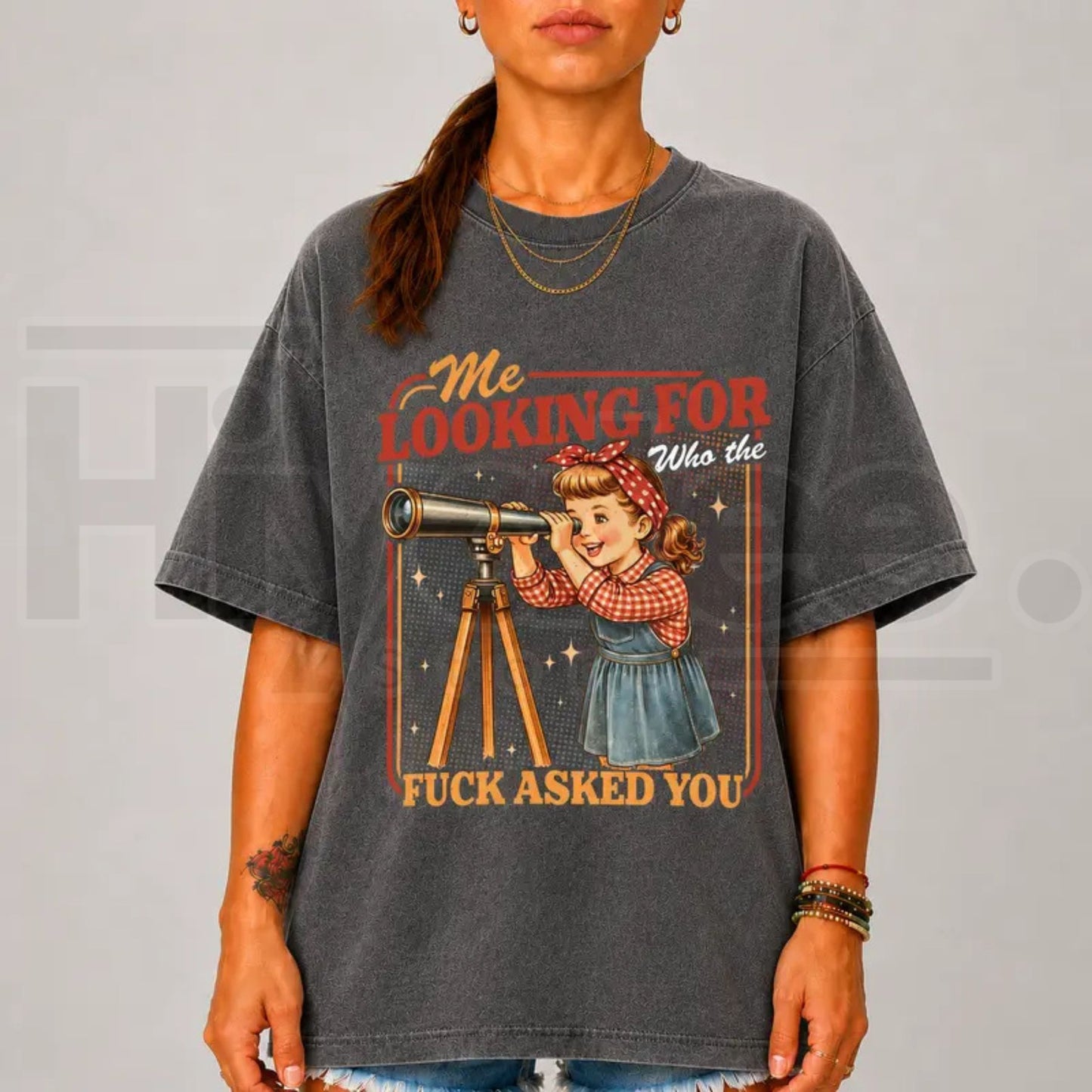 Me Looking For Who Asked You Shirt Funny Sarcastic Retro Snarky Tee