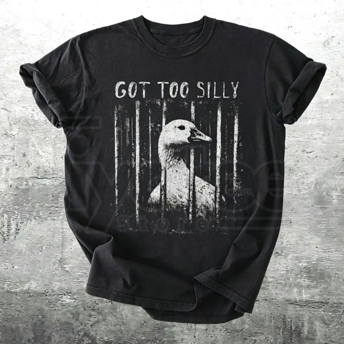 Funny Goose Meme T-Shirt – Got Too Silly Oversized Graphic Tee