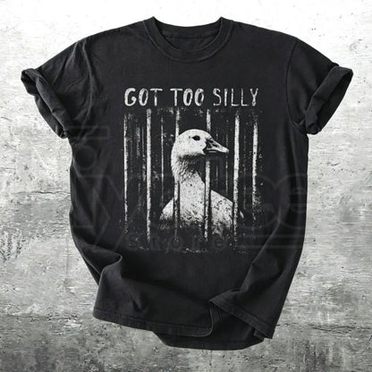 Funny Goose Meme T-Shirt – Got Too Silly Oversized Graphic Tee