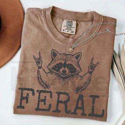 Comfort Colors® Feral Raccoon Shirt – Funny Ironic Trash Panda Graphic Tee