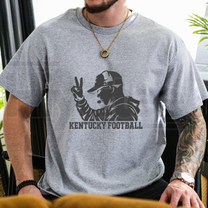 Kentucky Football Two-Finger Coach T-Shirt – Blue Wildcats Game Day Fan Tee