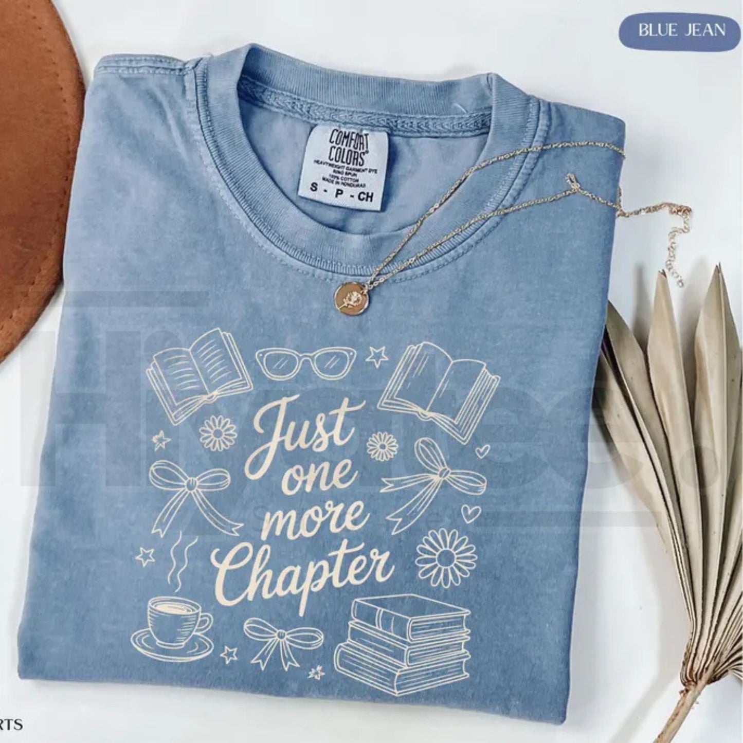 Comfort Colors Just One More Chapter Shirt Books and Coffee Reader Tee