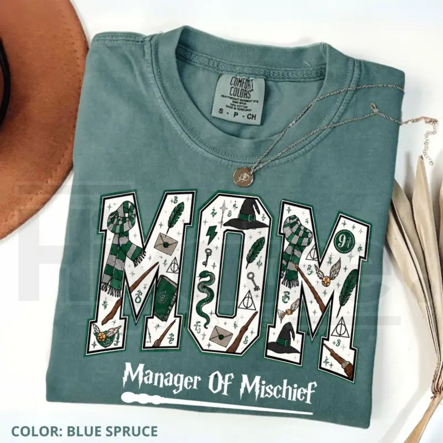 Comfort Colors Mom Manager of Mischief Shirt Magical Wizard Tee