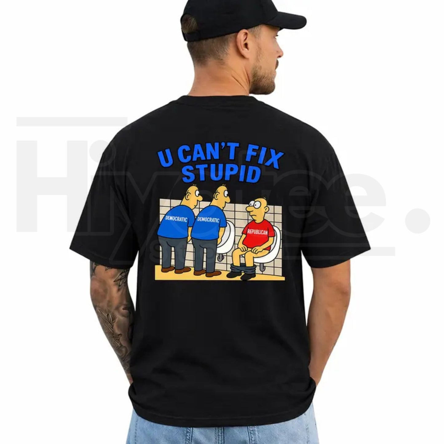 You Can't Fix Stupid Political T-Shirt – Funny Democrat Republican Joke Tee