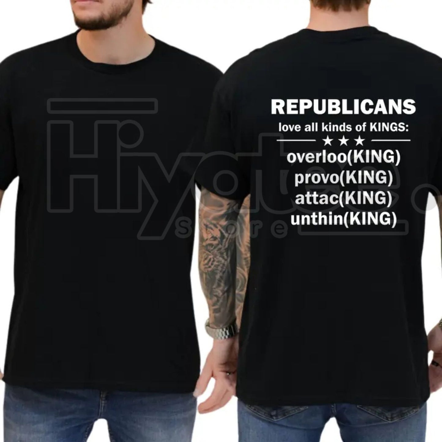 "Republicans Love Kings" – Funny Sarcastic Political Liberal Top