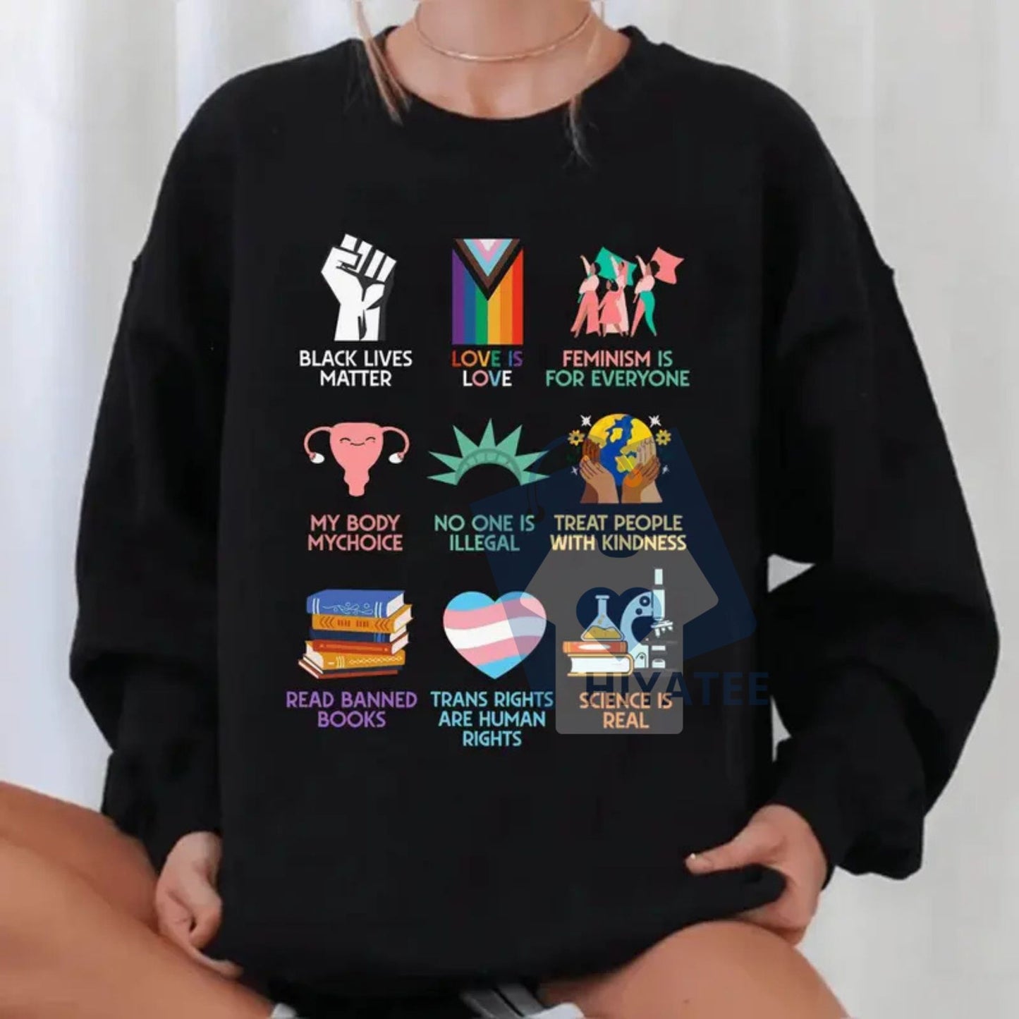 Idaho Teacher Everyone is Welcome Here Sweatshirt – Inclusion Equality Protest Crewneck, Unisex Warm Winter Top