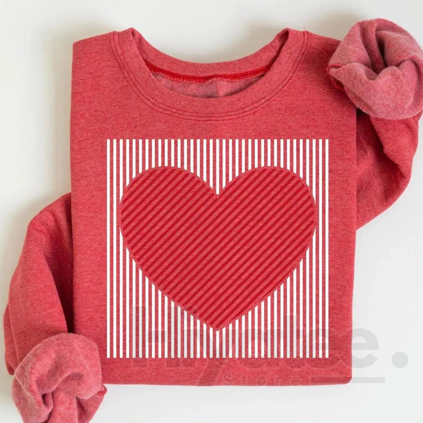 Retro Valentines Heart Sweatshirt: Cute Love Crewneck for Teachers, Moms & Women
