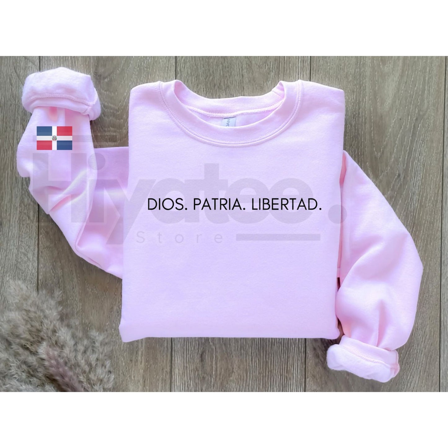 DIOS.PATRIA.LIBERTAD Sweatshirt: Dominican Republic National Motto Jumper, Patriotic Spanish Pride Crewneck, DR Heritage Gift