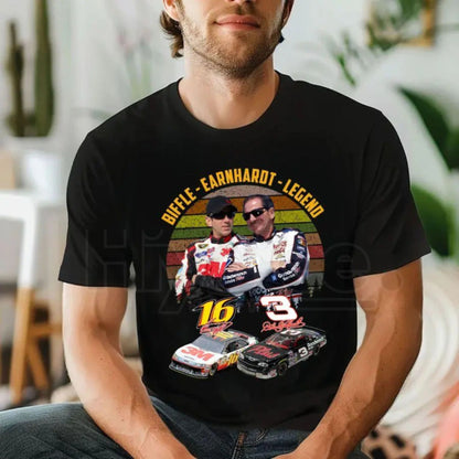 The Biff #16 & Earnhardt "Legends Never Die" T-Shirt – Vintage Racing Graphic Tee