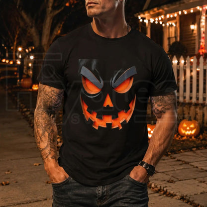 Men's Scary Evil Jack O' Lantern T-Shirt – Spooky Halloween Graphic Tee