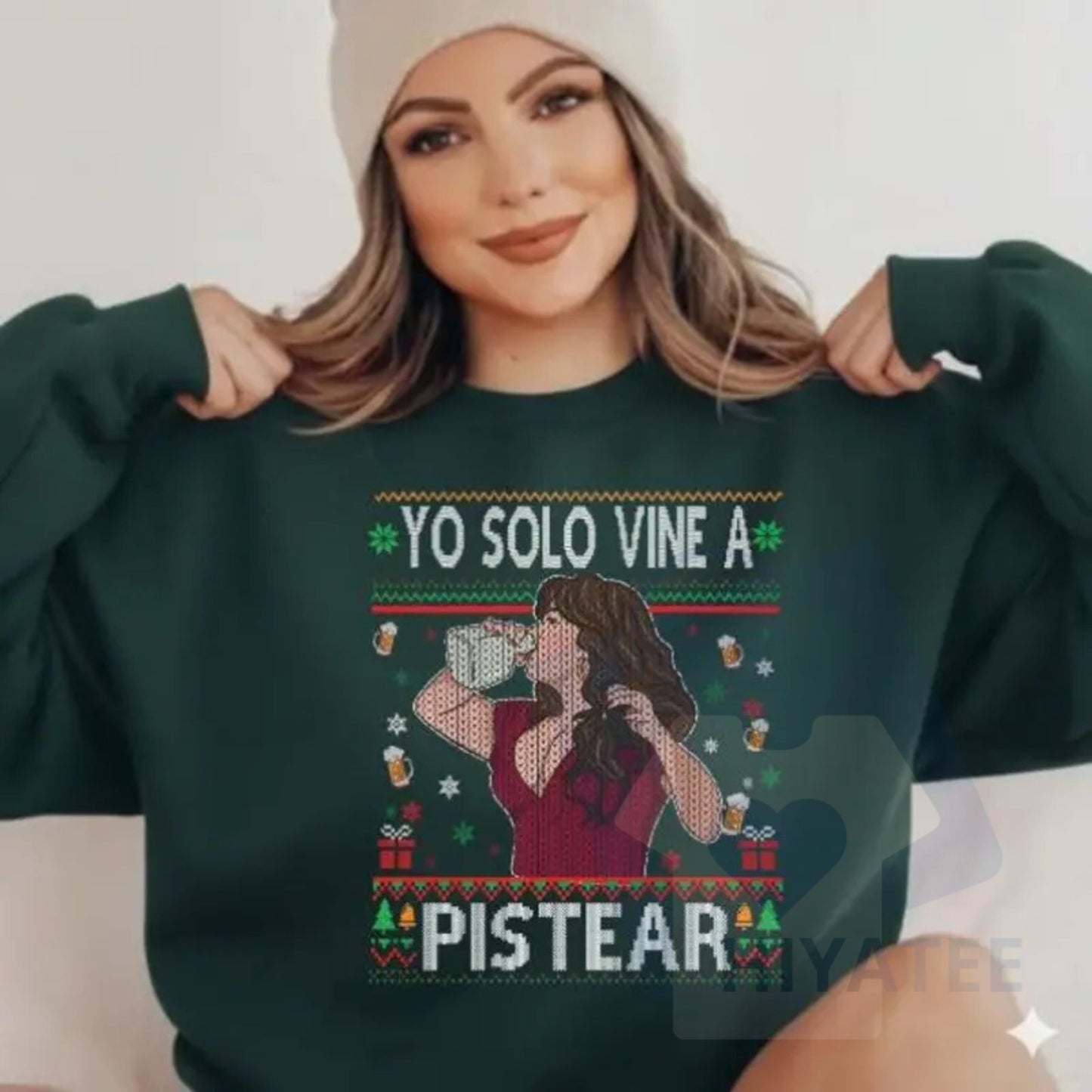 "Yo Solo Vine A Pistear" Funny Christmas Shirt