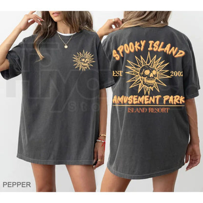 Comfort Colors Spooky Island Shirt Retro Halloween Nostalgia Summerween Tee