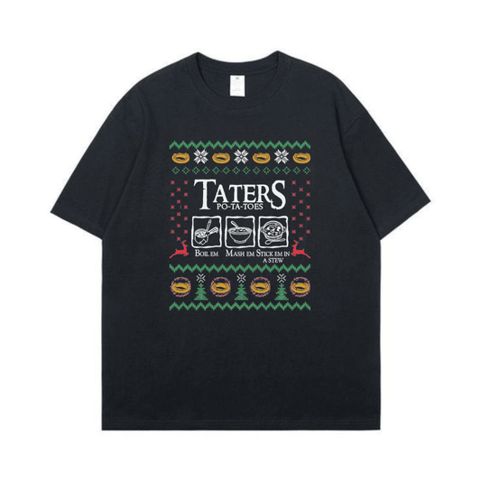 LOTR Tatterss Potatoessss Casual Cotton T-shirt - Hiyatee