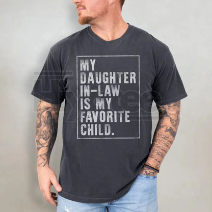 Comfort Colors Funny Daughter-in-Law Dad Shirt – Best Father-in-Law Gift, Perfect Father’s Day Present, Wedding Occasion Tee