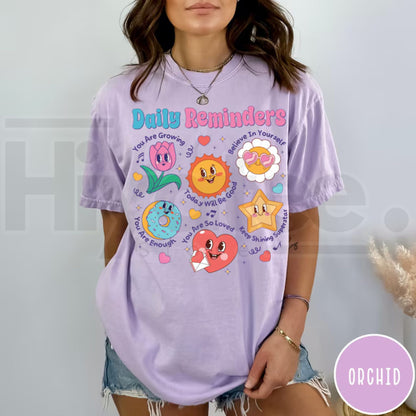 Comfort Colors Daily Reminders Motivational Kindness Tee