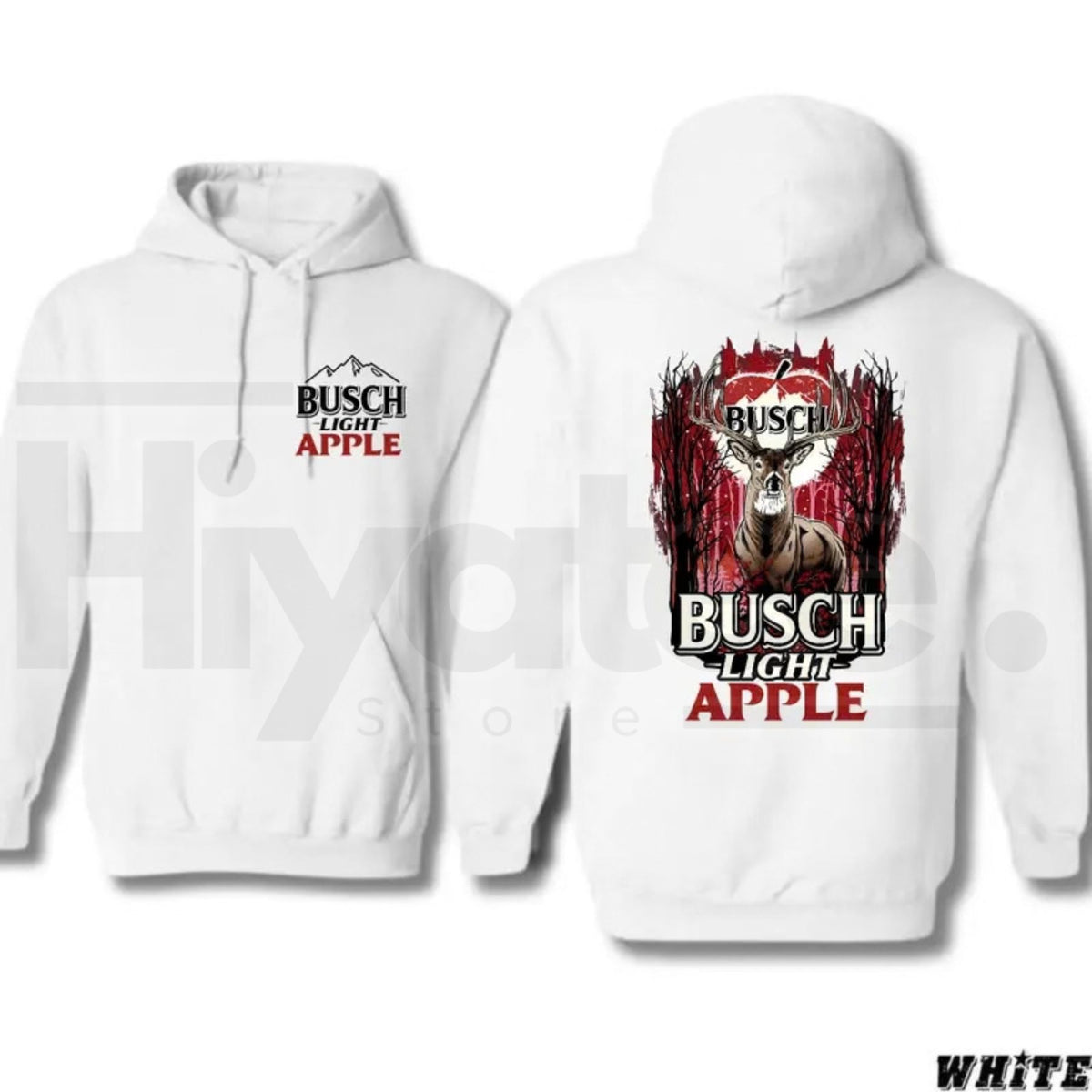 Busch Light Apple Hunting Hoodie – Camo Outdoors Graphic Pullover