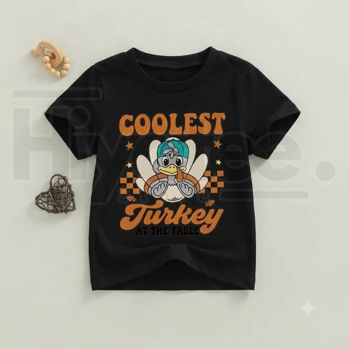 Toddler Boys Thanksgiving Turkey Graphic T-Shirt – Fall Short Sleeve Cotton Top