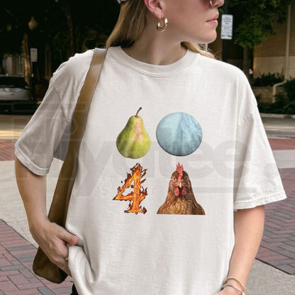 Pear-Shaped Planet Rooster T-Shirt – Funny Graphic Tee