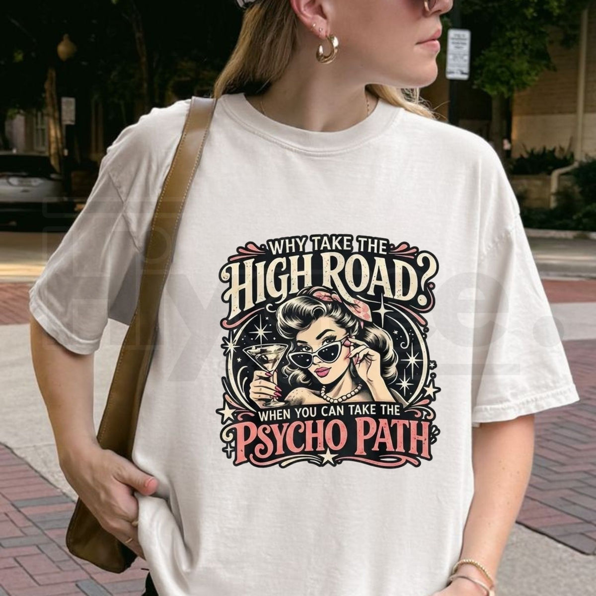 Vintage Retro Pin-Up Girl Graphic T-Shirt – Men's Cotton Casual Humor Tee