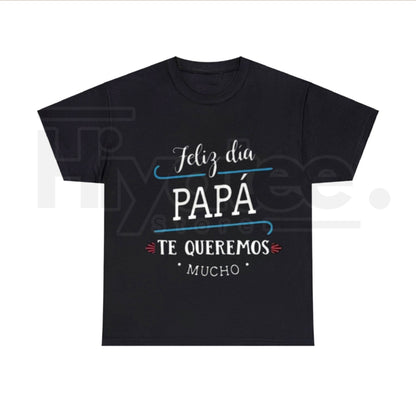 Home Break Feliz Día Papá T-Shirt – Men’s Black Cotton Spanish Father's Day Tee