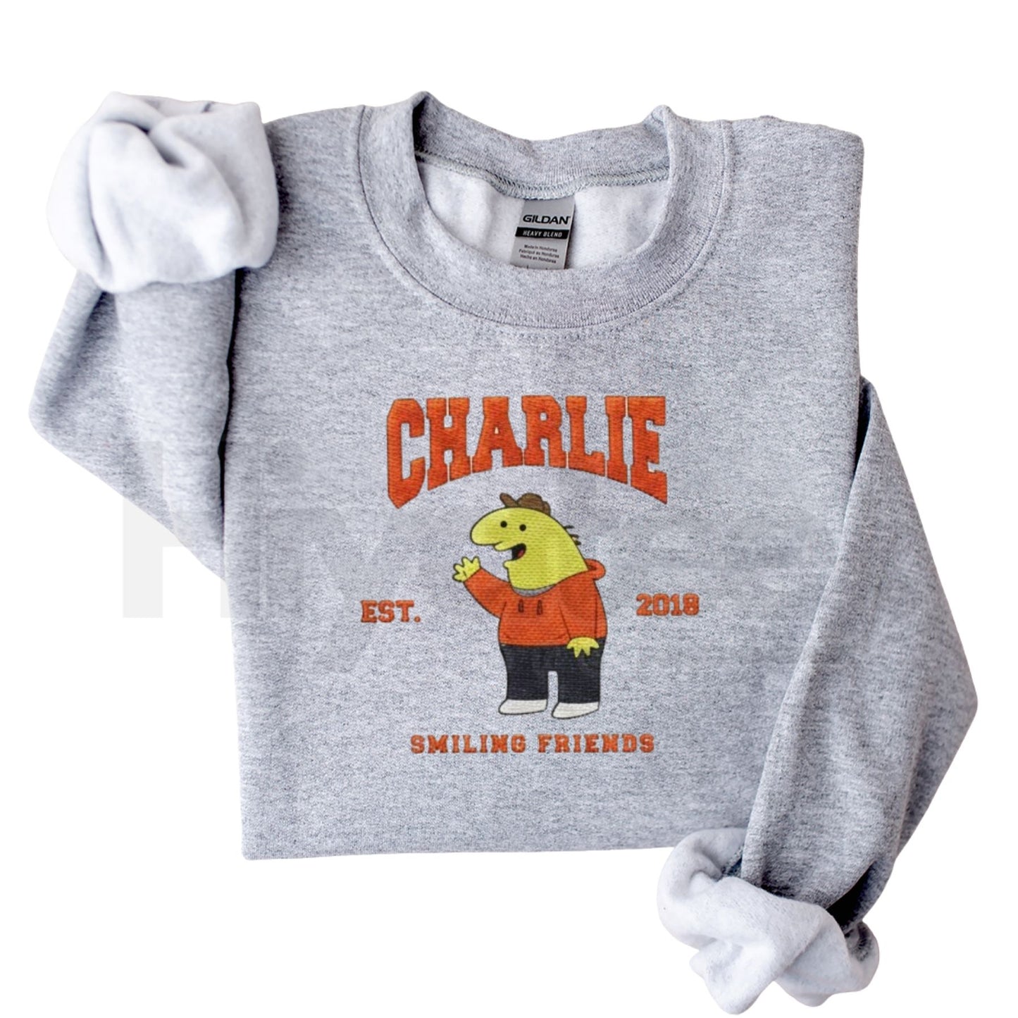 Smiling Friends Embroidered Sweater – Cute 2025 Christmas Friendship Crewneck