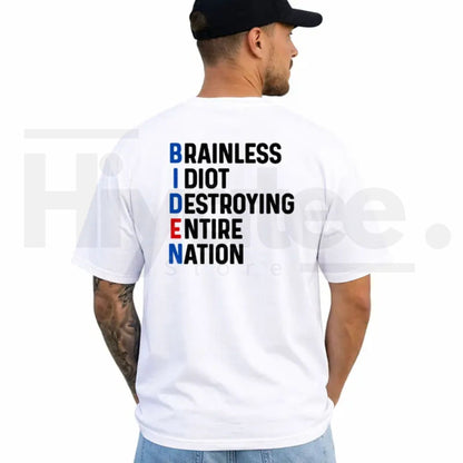 Political Humor Graphic T-Shirt – Sarcastic Daily Casual Cotton Menswear Tee