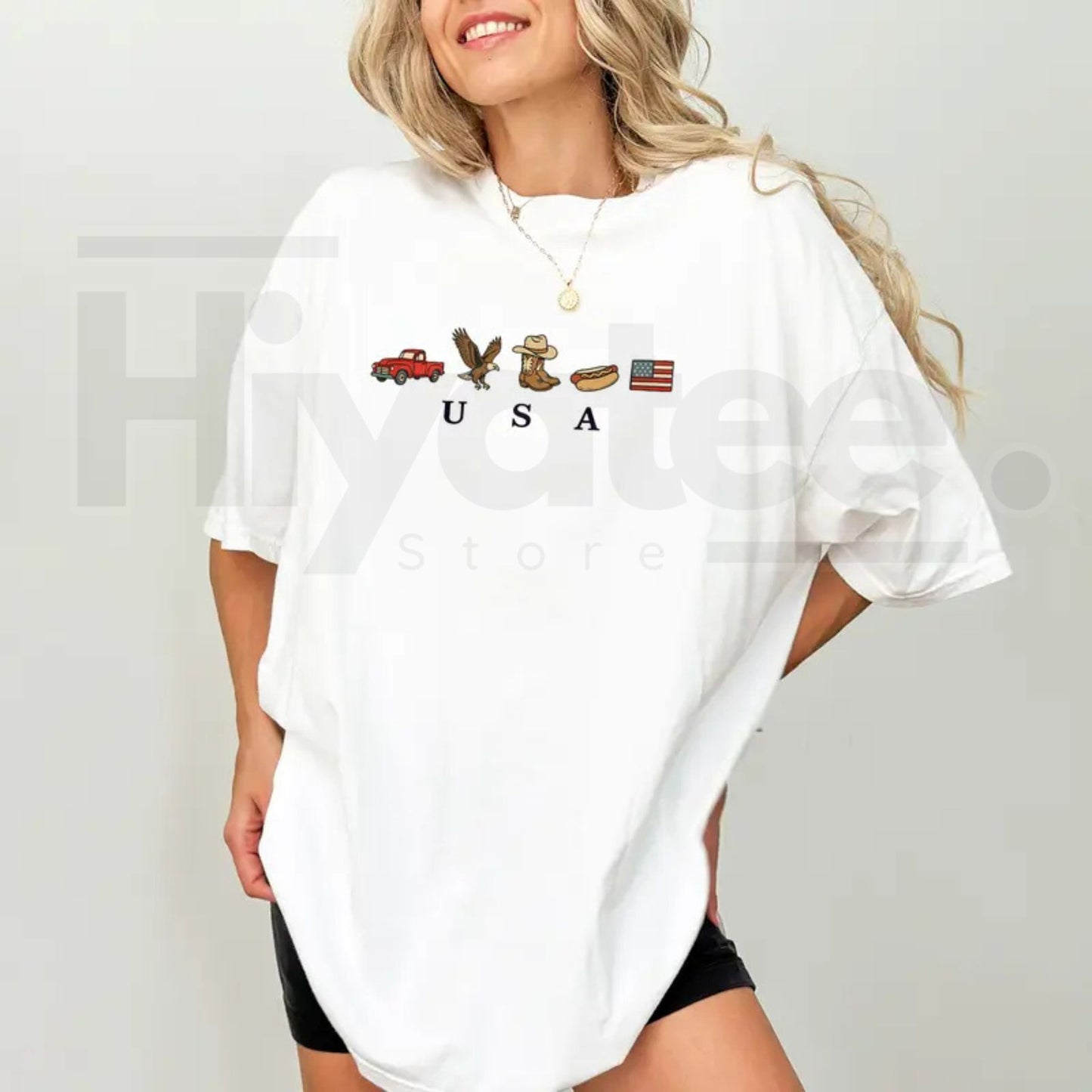 Comfort Colors® ChicCotton USA Icons Shirt – American Flag Western Graphic Tee
