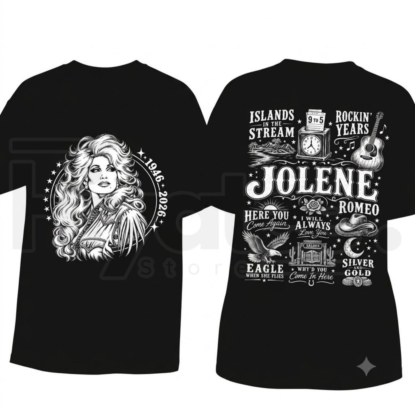 Jolene Country Music T-Shirt – Queen of Country Style Tee, Vintage Inspired Dolly Legend Graphic Shirt