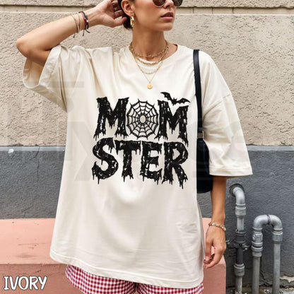 Comfort Colors Halloween Mom T-Shirt – Funny Momster Spooky Mama Tee