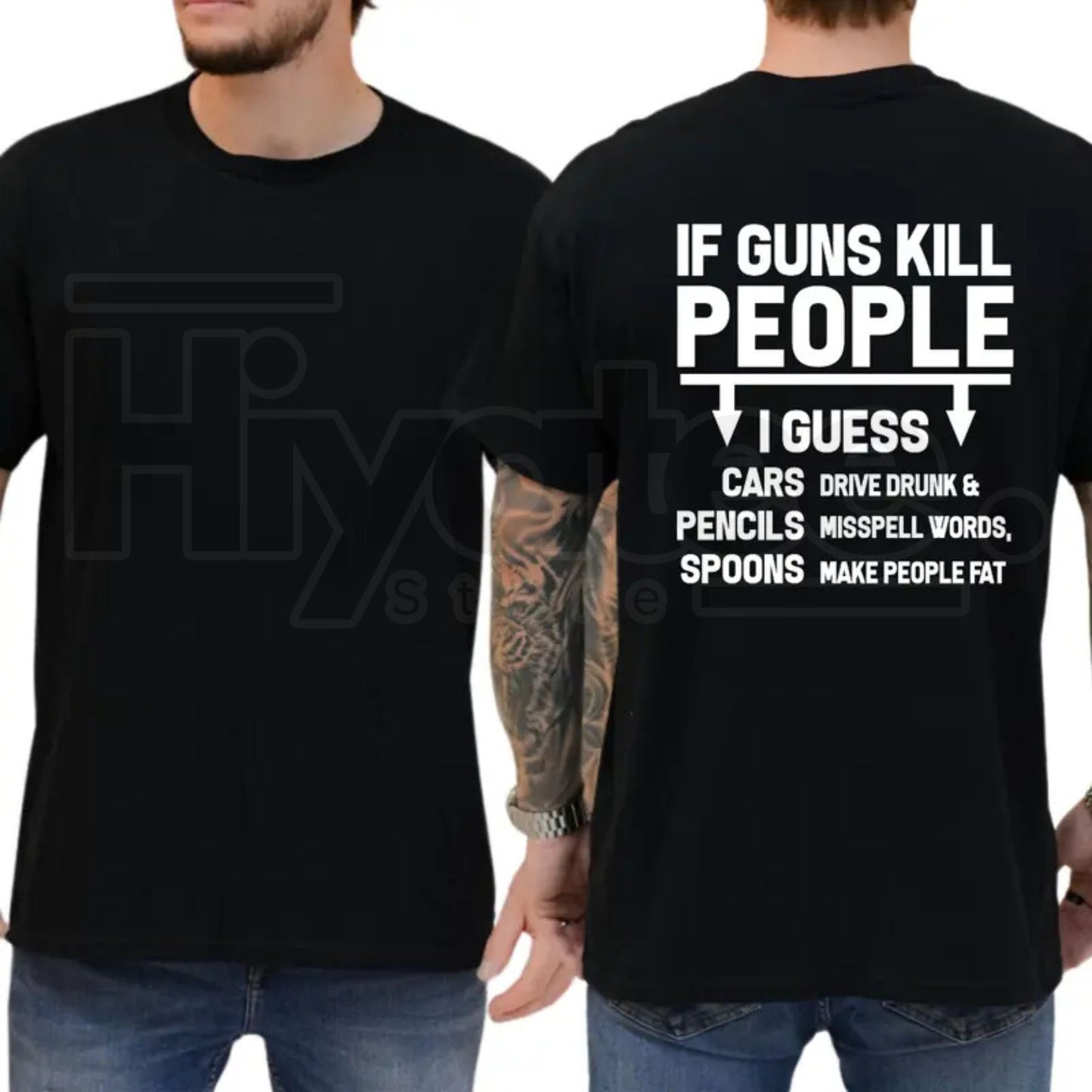 If Guns K People Sarcastic T-Shirt – Funny Conservative Republican Trump Supporters Tee