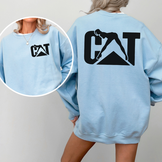 Cat With Woman Sweatshirt – Unisex Long Sleeve Pullover for Cat Lovers - Hiyatee