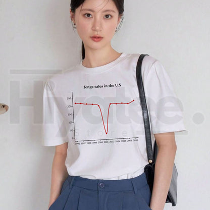 2001 Crash Graph Funny Tee – Vintage Finance & Economics Parody Shirt - Hiyatee