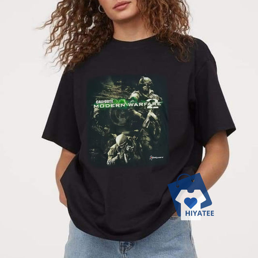 2009 Call of Duty Modern Warfare 2 Vintage Promo T-Shirt – Y2K Gamer Tee for Collectors-Hiyatee
