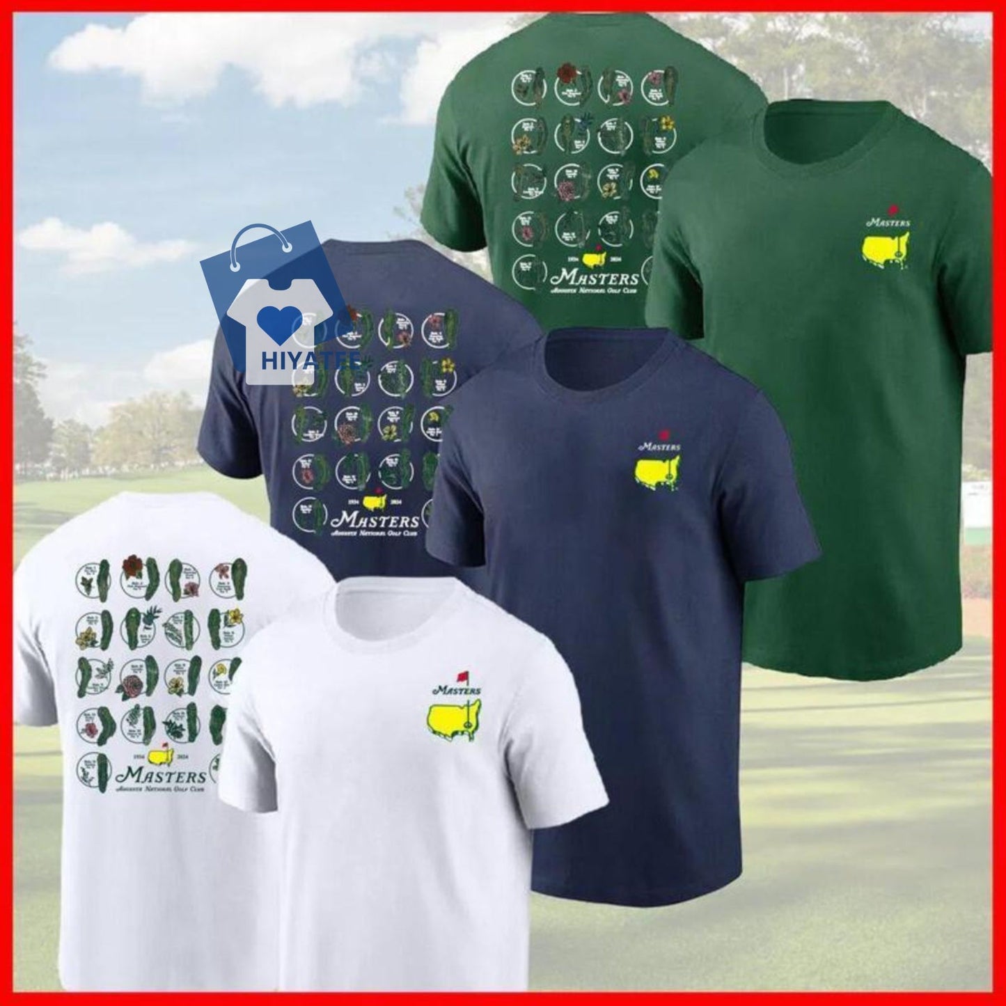 2025 Masters Tournament Grid Tee – Augusta National Golf Club Tribute Shirt-Hiyatee