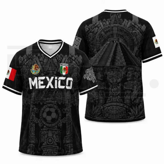 2026 Mexico Soccer Jersey – Retro White & Red Shirt with Iconic Cultural Graphics - Hiyatee