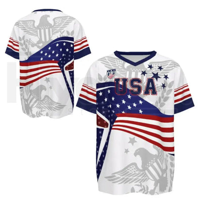 2026 USA Soccer Jersey – Breathable V-Neck Performance Football Top - Hiyatee