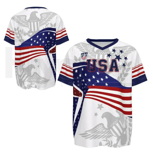 2026 USA Soccer Jersey – Breathable V-Neck Performance Football Top - Hiyatee
