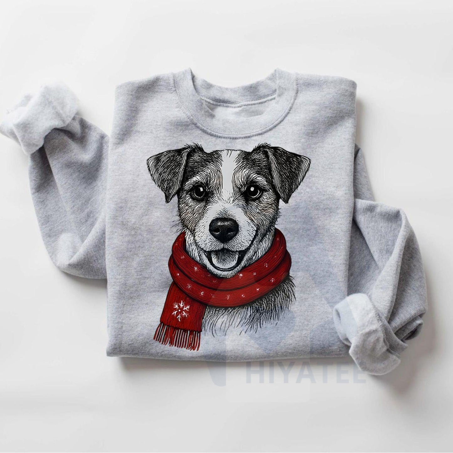 Santa Paws Christmas Dog Sweatshirt: 50 Dog Breeds in Festive Santa Hats, Gildan Unisex Holiday Pullover