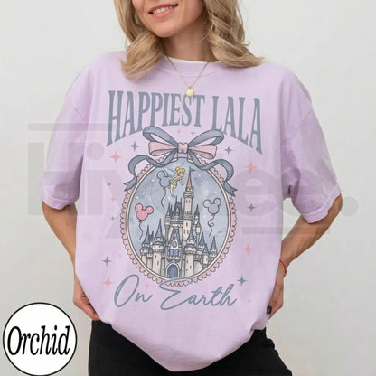 Personalized Retro Happiest Mom On Earth Comfort Colors Shirt – Coquette Bow Mama Tee