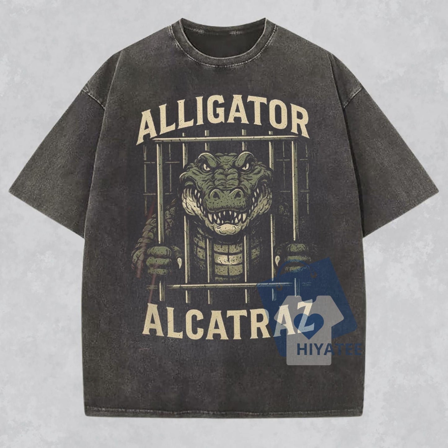 Alligator Alcatraz Shirt – Unisex Heavy Cotton Graphic Tee, Funny Animal Lover T-Shirt Gift
