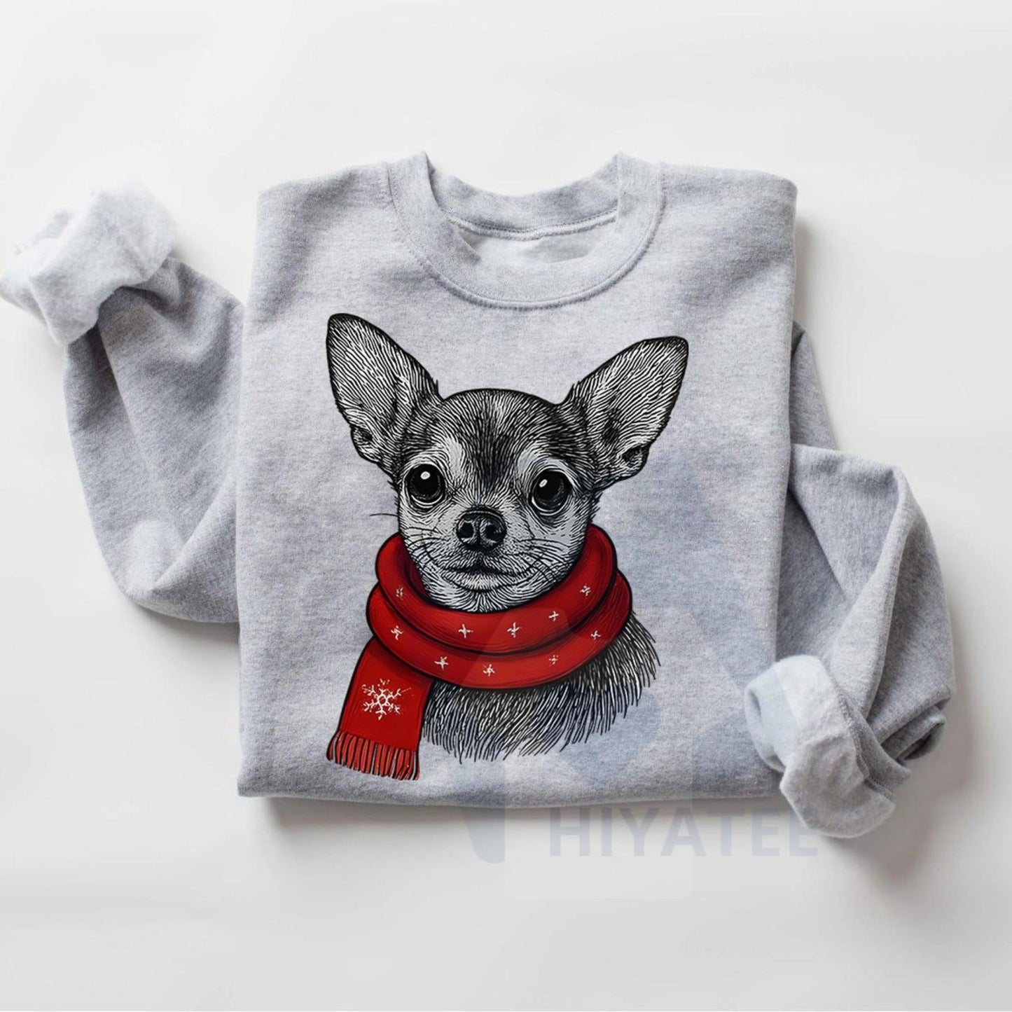 Santa Paws Christmas Dog Sweatshirt: 50 Dog Breeds in Festive Santa Hats, Gildan Unisex Holiday Pullover