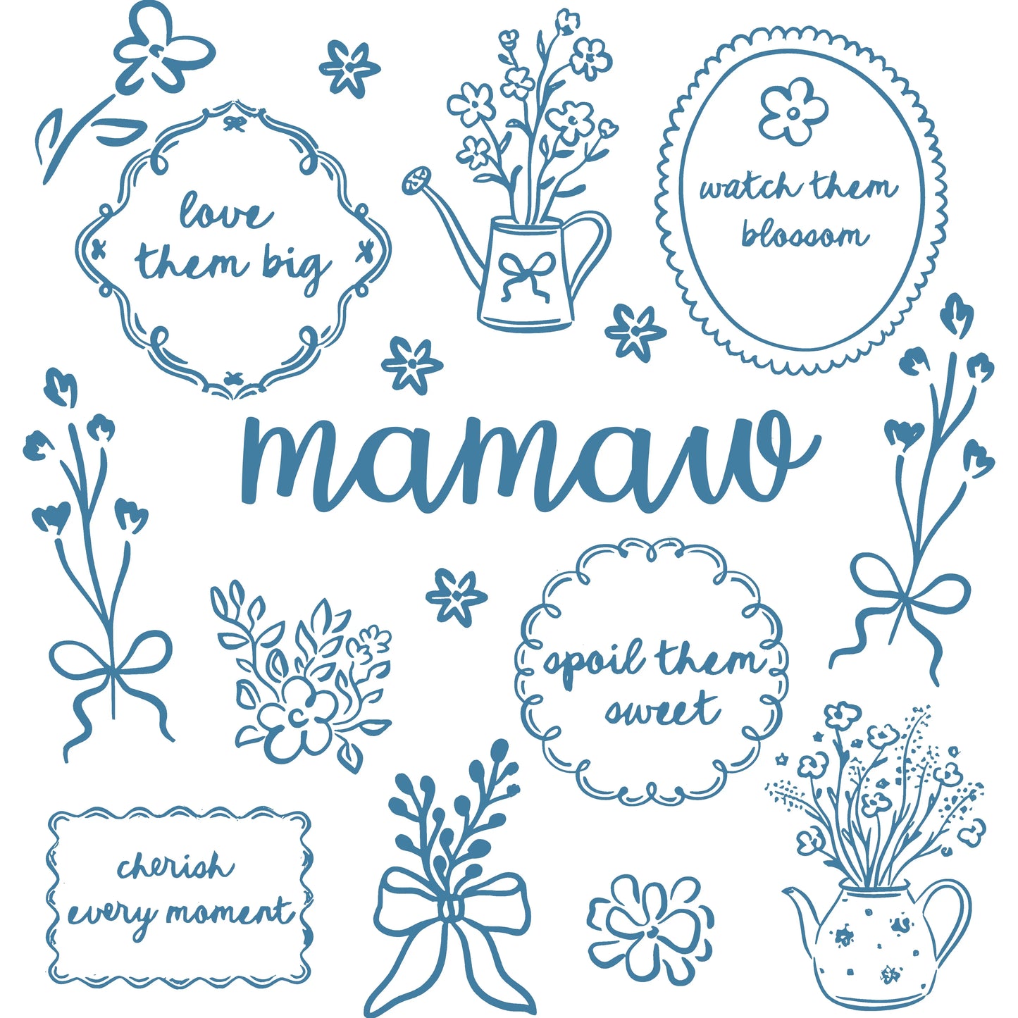 Comfort Colors® Custom Floral Grandma Shirt – Personalized Mama & Nana Flower Tee