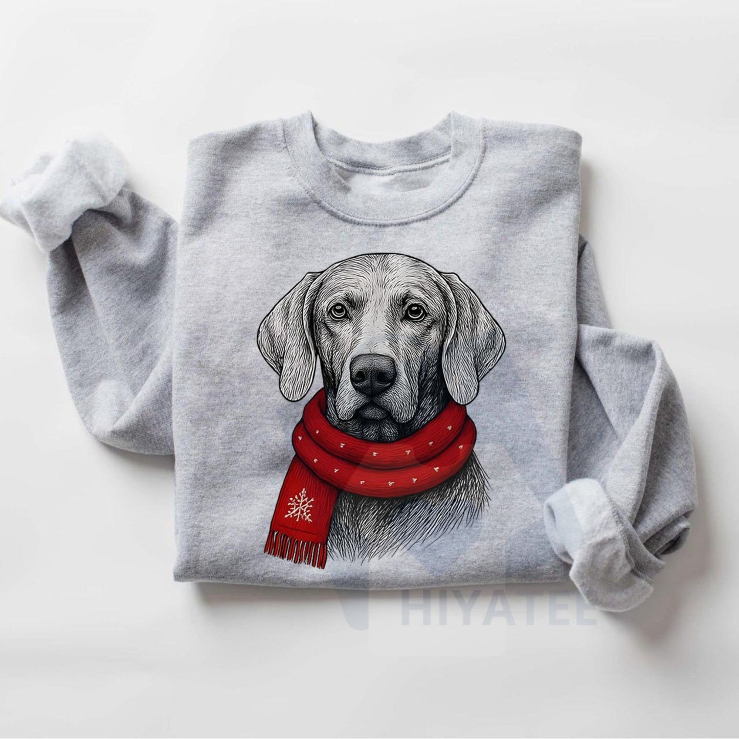 Santa Paws Christmas Dog Sweatshirt: 50 Dog Breeds in Festive Santa Hats, Gildan Unisex Holiday Pullover
