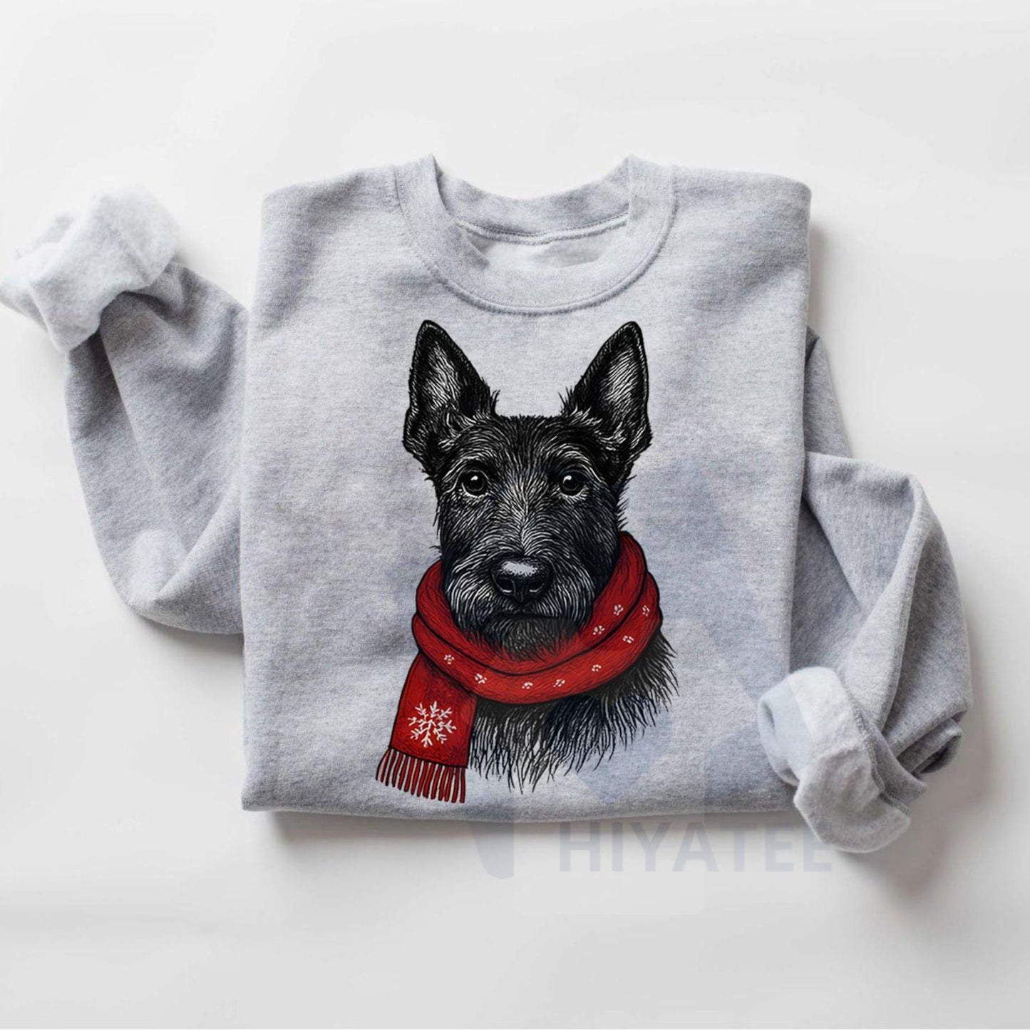 Santa Paws Christmas Dog Sweatshirt: 50 Dog Breeds in Festive Santa Hats, Gildan Unisex Holiday Pullover