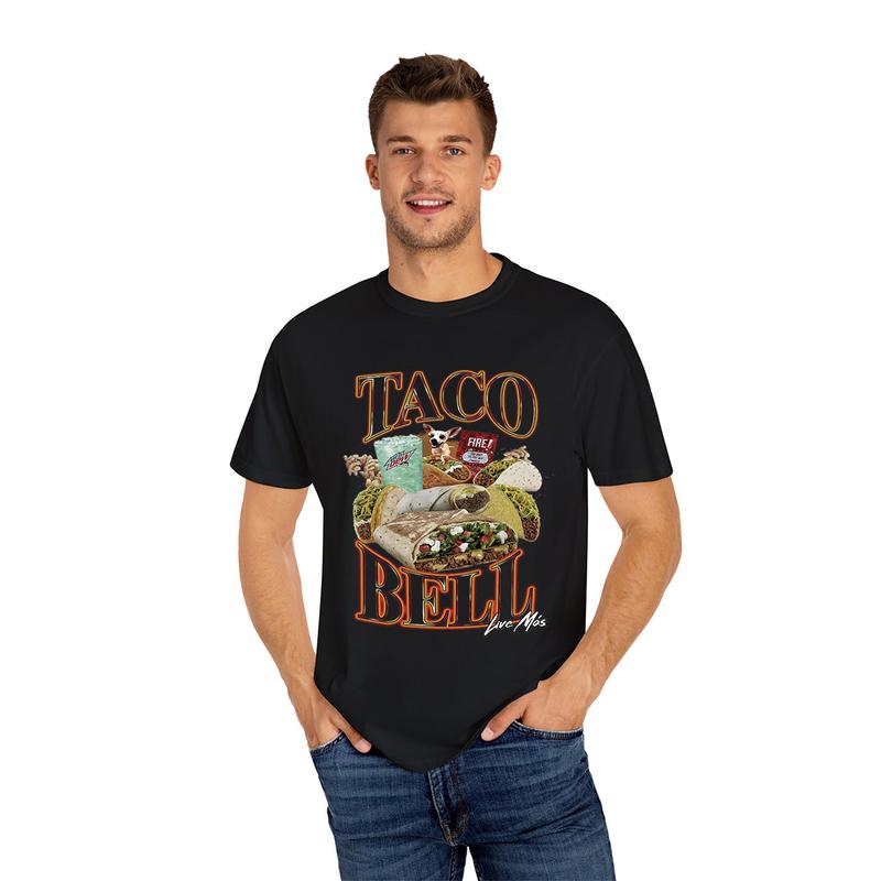 Taco Bell 90's Bootleg Graphic Tee – Retro Unisex T-Shirt for Men & Women, Funny Vintage Style, Perfect Nostalgic Gift